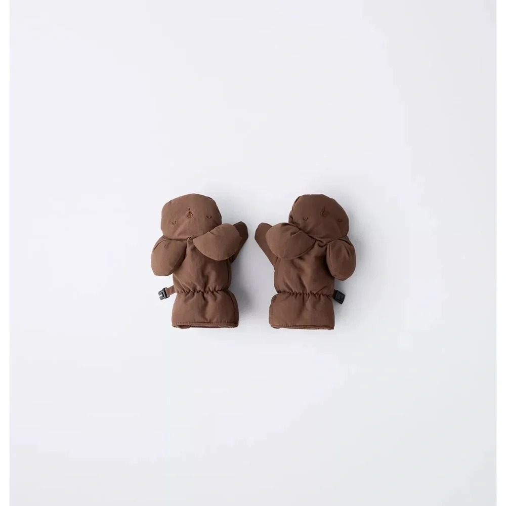 ZARA NYLON MITTENS WITH EARS